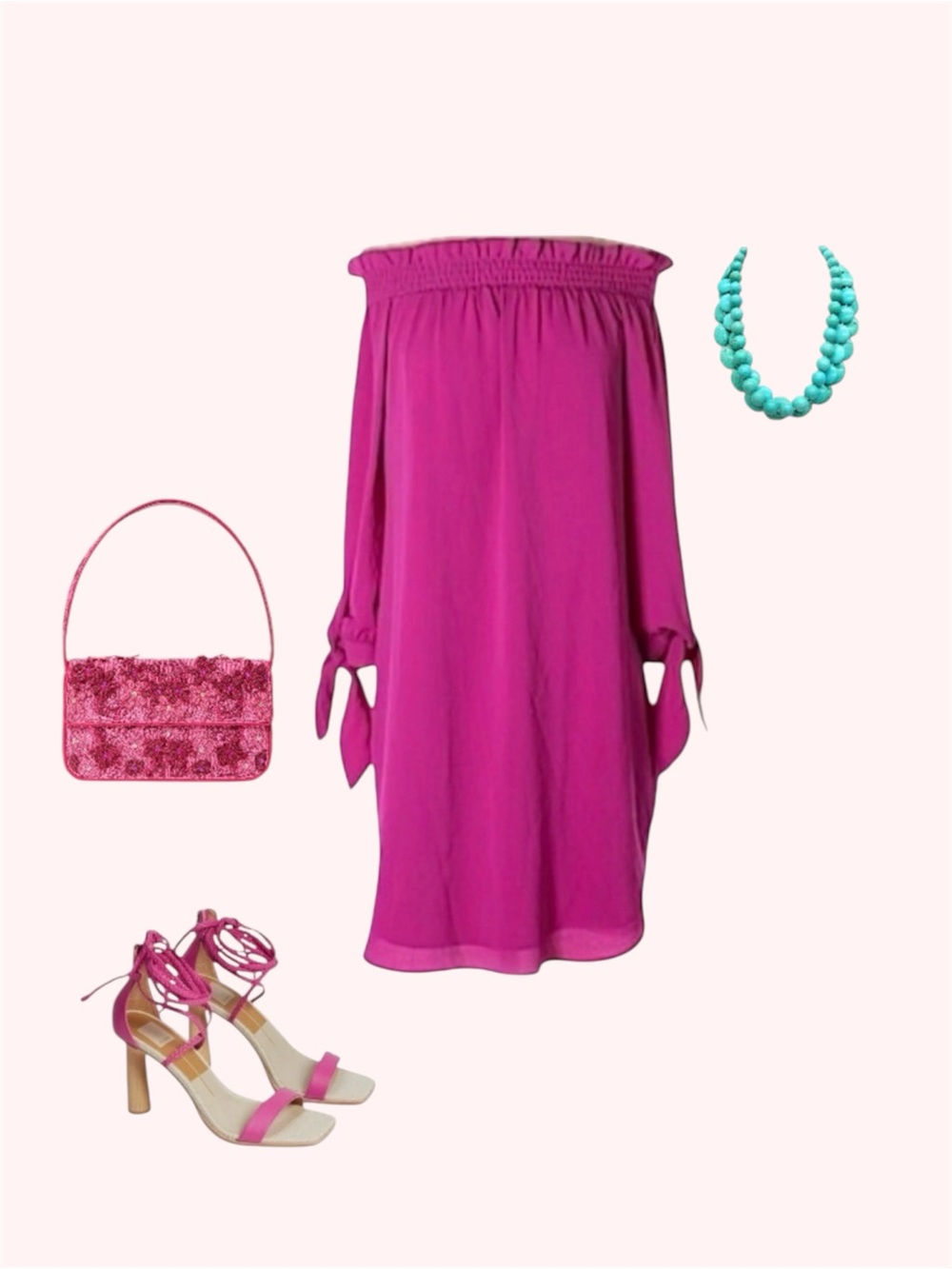 Vince Camuto Off The Shoulder Orchid Pink Barbiecore Dress Size 4